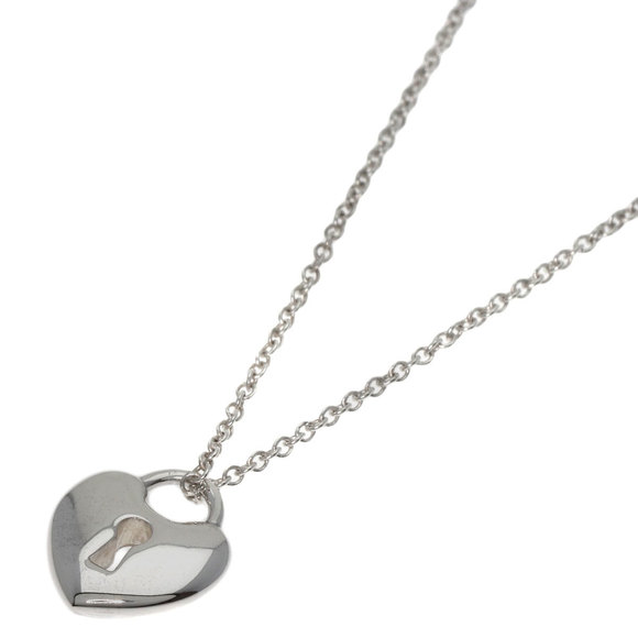 Tiffany Lock Heart Necklace Silver Co - Picture 5 of 5